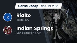 Recap: Rialto  vs. Indian Springs  2021