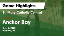 St. Mary Catholic Central  vs Anchor Bay  Game Highlights - Oct. 8, 2022