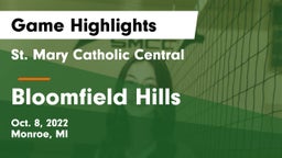 St. Mary Catholic Central  vs Bloomfield Hills  Game Highlights - Oct. 8, 2022