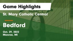 St. Mary Catholic Central  vs Bedford Game Highlights - Oct. 29, 2022