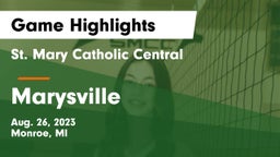 St. Mary Catholic Central  vs Marysville  Game Highlights - Aug. 26, 2023