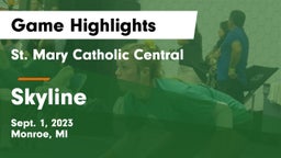 St. Mary Catholic Central  vs Skyline  Game Highlights - Sept. 1, 2023