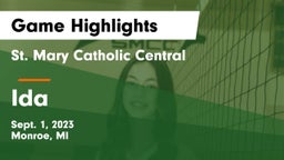 St. Mary Catholic Central  vs Ida  Game Highlights - Sept. 1, 2023