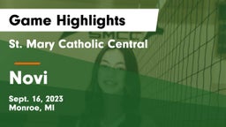 St. Mary Catholic Central  vs Novi  Game Highlights - Sept. 16, 2023