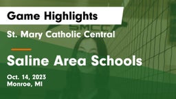 St. Mary Catholic Central  vs Saline Area Schools Game Highlights - Oct. 14, 2023