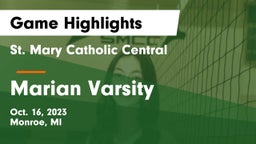 St. Mary Catholic Central  vs Marian Varsity Game Highlights - Oct. 16, 2023