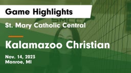 St. Mary Catholic Central  vs Kalamazoo Christian  Game Highlights - Nov. 14, 2023