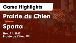 Prairie du Chien  vs Sparta  Game Highlights - Nov. 21, 2017