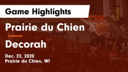 Prairie du Chien  vs Decorah  Game Highlights - Dec. 22, 2020