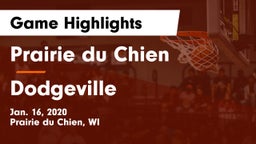 Prairie du Chien  vs Dodgeville  Game Highlights - Jan. 16, 2020