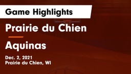 Prairie du Chien  vs Aquinas  Game Highlights - Dec. 2, 2021