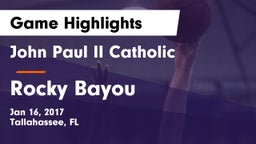 John Paul II Catholic  vs Rocky Bayou Game Highlights - Jan 16, 2017