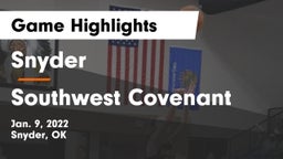 Snyder  vs Southwest Covenant  Game Highlights - Jan. 9, 2022