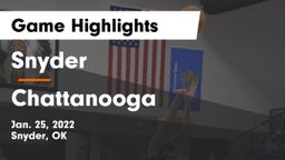 Snyder  vs Chattanooga  Game Highlights - Jan. 25, 2022