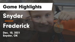 Snyder  vs Frederick  Game Highlights - Dec. 10, 2021