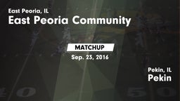Matchup: East Peoria Communit vs. Pekin  2016