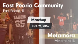 Matchup: East Peoria Communit vs. Metamora  2016