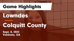 Lowndes  vs Colquitt County  Game Highlights - Sept. 8, 2022