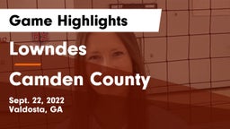 Lowndes  vs Camden County  Game Highlights - Sept. 22, 2022