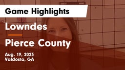 Lowndes  vs Pierce County Game Highlights - Aug. 19, 2023