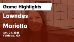 Lowndes  vs Marietta  Game Highlights - Oct. 21, 2023