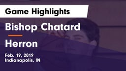 Bishop Chatard  vs Herron Game Highlights - Feb. 19, 2019