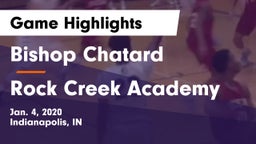 Bishop Chatard  vs Rock Creek Academy  Game Highlights - Jan. 4, 2020