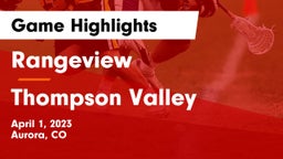 Rangeview  vs Thompson Valley  Game Highlights - April 1, 2023