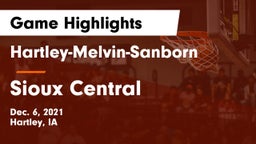 Hartley-Melvin-Sanborn  vs Sioux Central  Game Highlights - Dec. 6, 2021