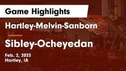 Hartley-Melvin-Sanborn  vs Sibley-Ocheyedan Game Highlights - Feb. 2, 2023