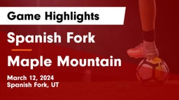 Spanish Fork  vs Maple Mountain  Game Highlights - March 12, 2024
