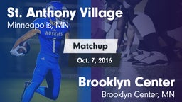 Matchup: St. Anthony Village vs. Brooklyn Center  2016