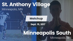 Matchup: St. Anthony Village vs. Minneapolis South  2017
