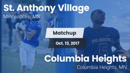 Matchup: St. Anthony Village vs. Columbia Heights  2017