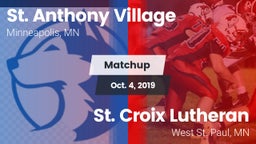Matchup: St. Anthony Village vs. St. Croix Lutheran  2019