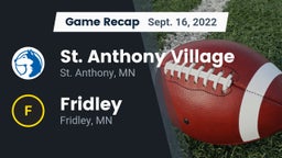 Recap: St. Anthony Village  vs. Fridley  2022