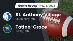 Recap: St. Anthony Village  vs. Totino-Grace  2023