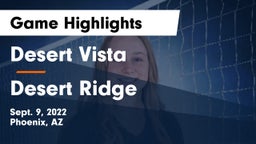 Desert Vista  vs Desert Ridge  Game Highlights - Sept. 9, 2022