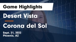 Desert Vista  vs Corona del Sol  Game Highlights - Sept. 21, 2022