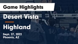 Desert Vista  vs Highland  Game Highlights - Sept. 27, 2022