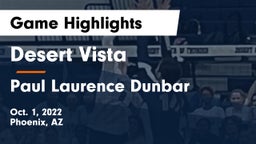 Desert Vista  vs Paul Laurence Dunbar  Game Highlights - Oct. 1, 2022