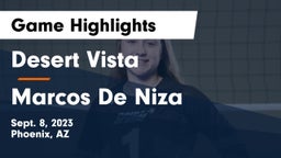Desert Vista  vs Marcos De Niza Game Highlights - Sept. 8, 2023