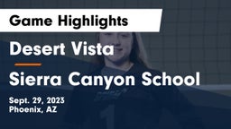 Desert Vista  vs Sierra Canyon School Game Highlights - Sept. 29, 2023