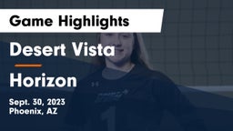 Desert Vista  vs Horizon  Game Highlights - Sept. 30, 2023