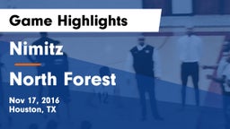 Nimitz  vs North Forest  Game Highlights - Nov 17, 2016
