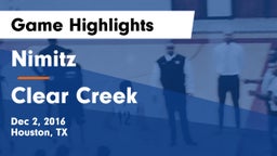 Nimitz  vs Clear Creek Game Highlights - Dec 2, 2016