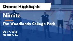 Nimitz  vs The Woodlands College Park  Game Highlights - Dec 9, 2016