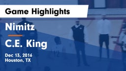 Nimitz  vs C.E. King  Game Highlights - Dec 13, 2016