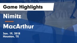 Nimitz  vs MacArthur  Game Highlights - Jan. 19, 2018