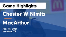 Chester W Nimitz  vs MacArthur  Game Highlights - Jan. 15, 2021